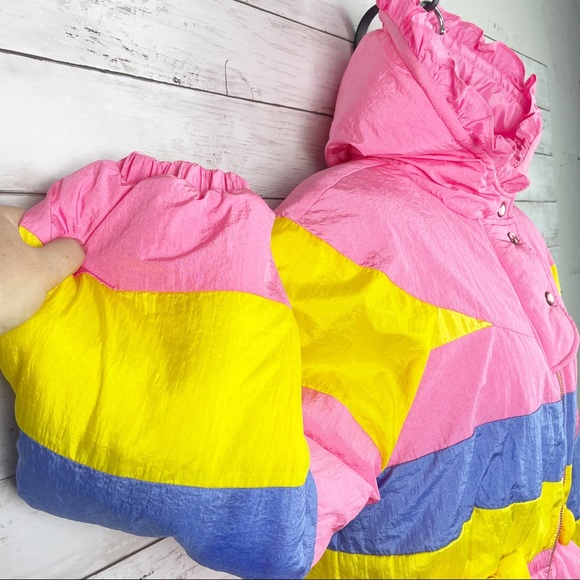 LoveShackFancy Modena Puffer Jacket Enchanted Rainbow Size Small - Picture 7 of 14